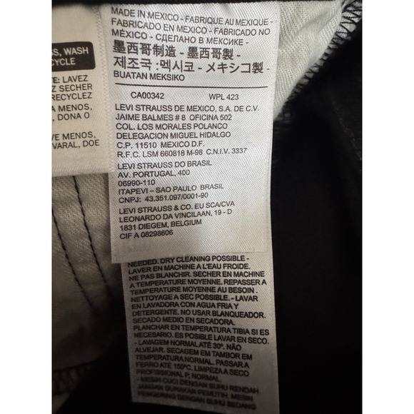 Levis 513 Slim Straight Fit Jeans Mens Denim SZ 31x30 Black Stretch Modern - Picture 9 of 10